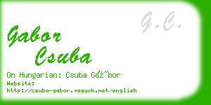 gabor csuba business card